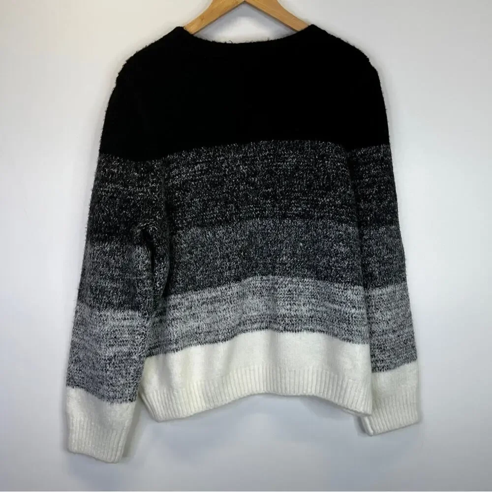 Vince Camuto Mohair Gradation Crew sweater rich black - XL